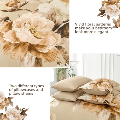 Khaki King Size Comforter Set 7 Piece Bed in a Bag King