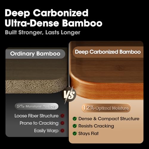 Deep Carbonized Bamboo Cutting Board