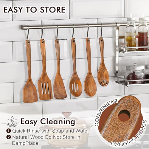 Wooden Spoons for Cooking (6 Count)