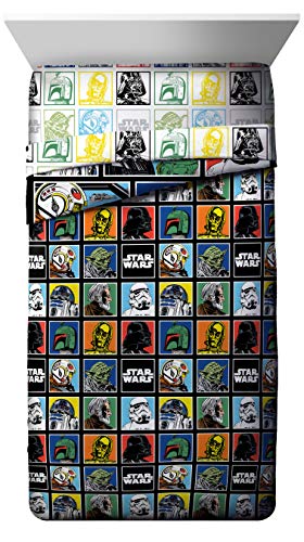 Star Wars Twin Comforter Set 4 Piece Soft Bedding for Boys