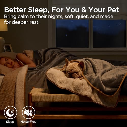 Waterproof Dog Blankets for Large Dogs Sherpa Fleece Throw