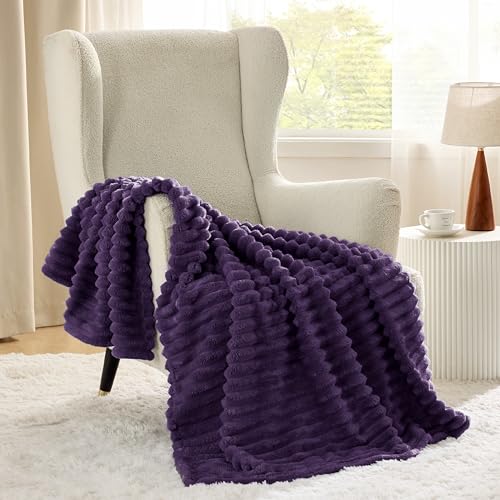 Soft Purple Throw Blanket for Couch Decor Gifts 50"x60"