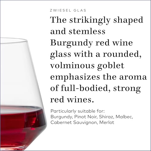 Pure Stemless Burgundy Glass (6 Count)