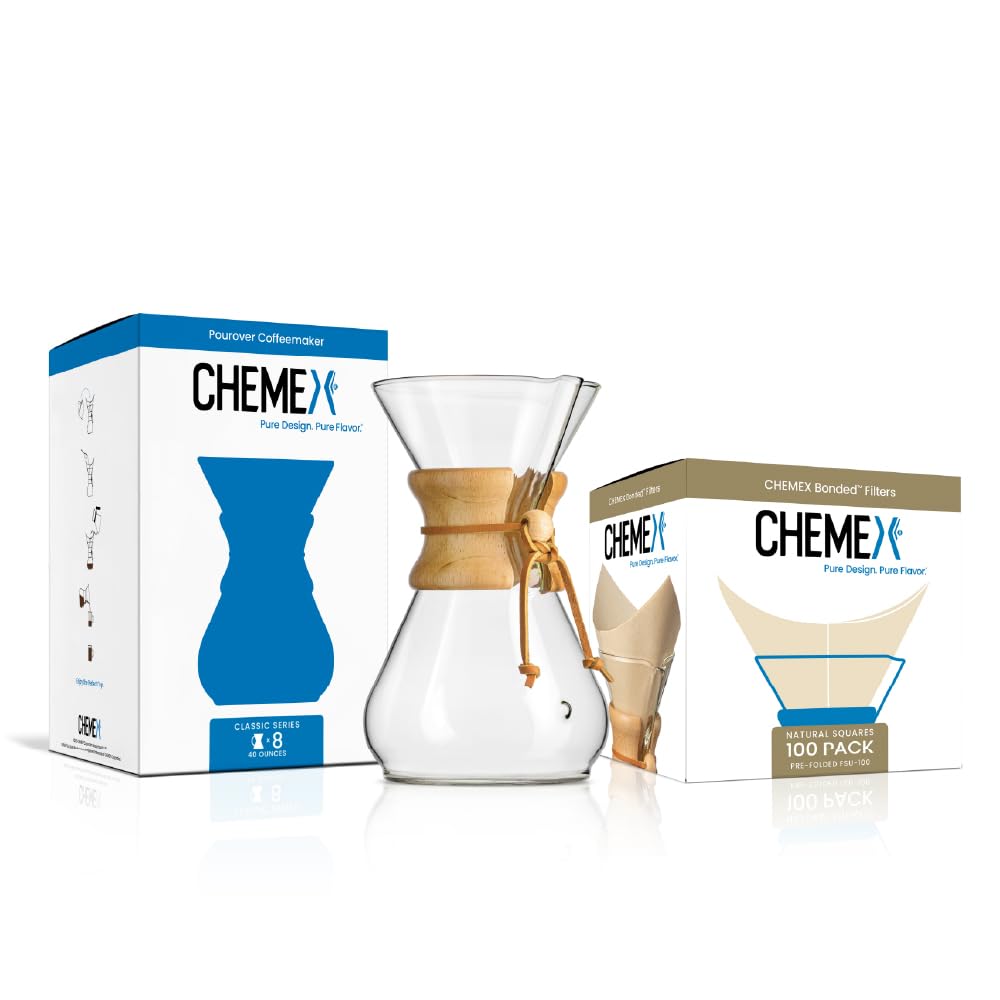 Bundle - 8-Cup Classic Series - 100 ct Square Filters - Exclusive Packaging