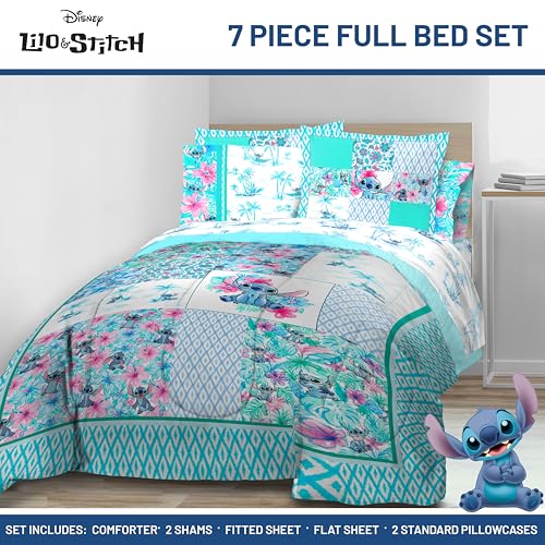 Disney Lilo and Stitch Full Size Comforter Set 7 Piece Bedding