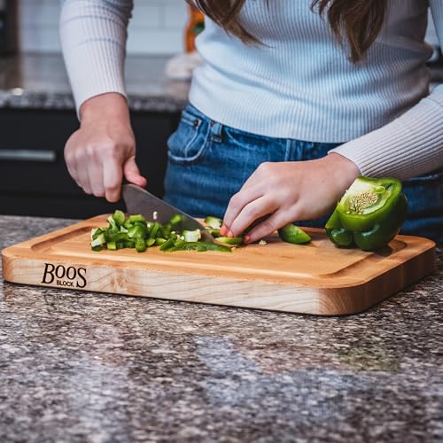 Prestige Series Rectangular Wooden Maple Cutting Board 16”x10”
