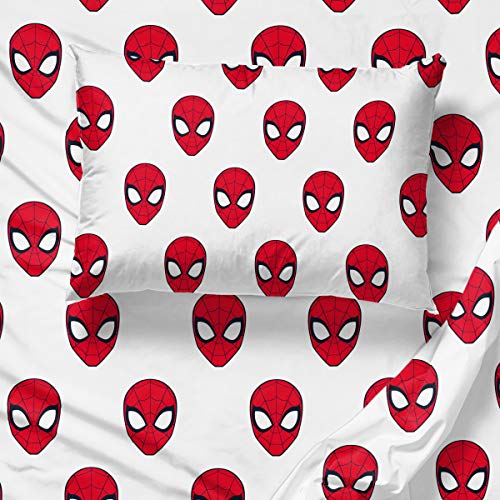 Marvel Spiderman Twin Comforter Set 4 Piece Kids Bedding for Boys