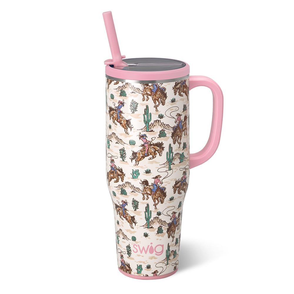 40oz Leakproof Mega Mug with Handle & Straw