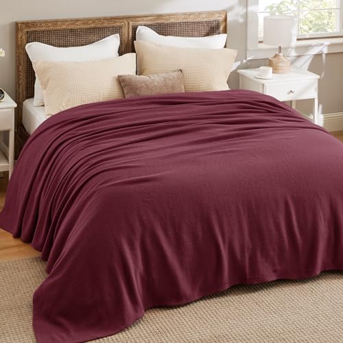 GentleSoft 100% Cotton Blanket King Size for Bed