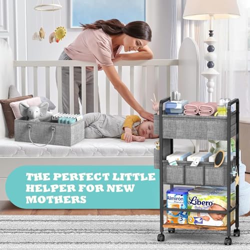2In1 Baby Diaper Caddy & 4
