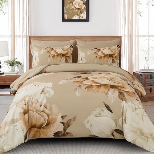 Khaki King Size Comforter Set 7 Piece Bed in a Bag King