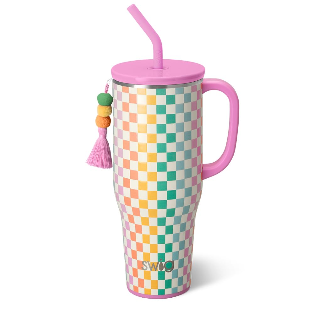 40oz Insulated Mega Mug with Handle & Straw