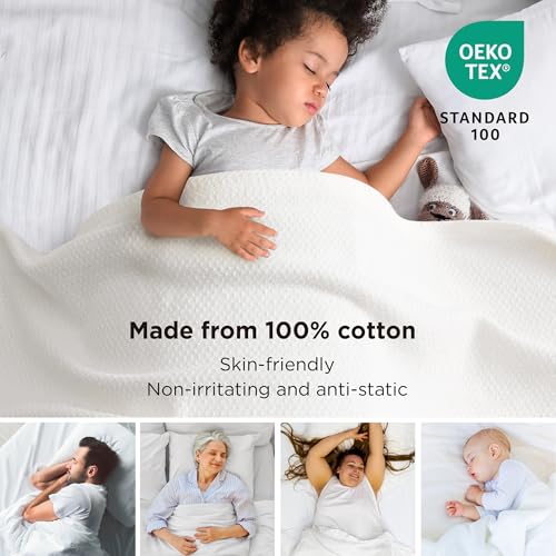 GentleSoft 100% Cotton Blanket Full Size for Bed
