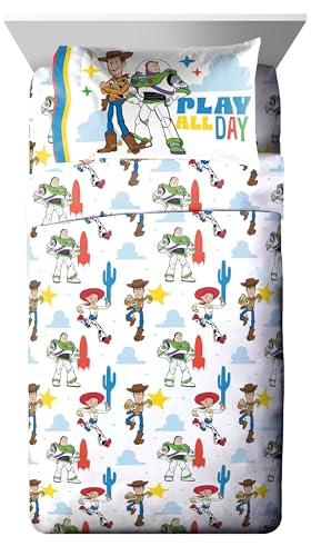 Disney Pixar Toy Story 5 Piece Twin Bed in a Bag Kids Comforter Set with Sheets & Sham