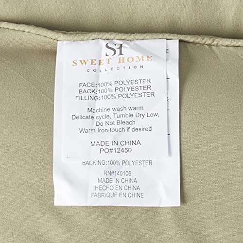 7 Piece Comforter Set Bag Solid Color All Season Soft Down Alternative Blanket & Luxurious Microfiber Bed Sheets (7 Count)