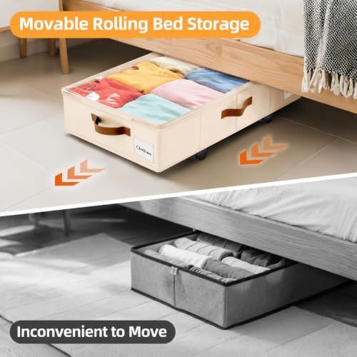 Under Bed Storage with Wheels (2 Count)