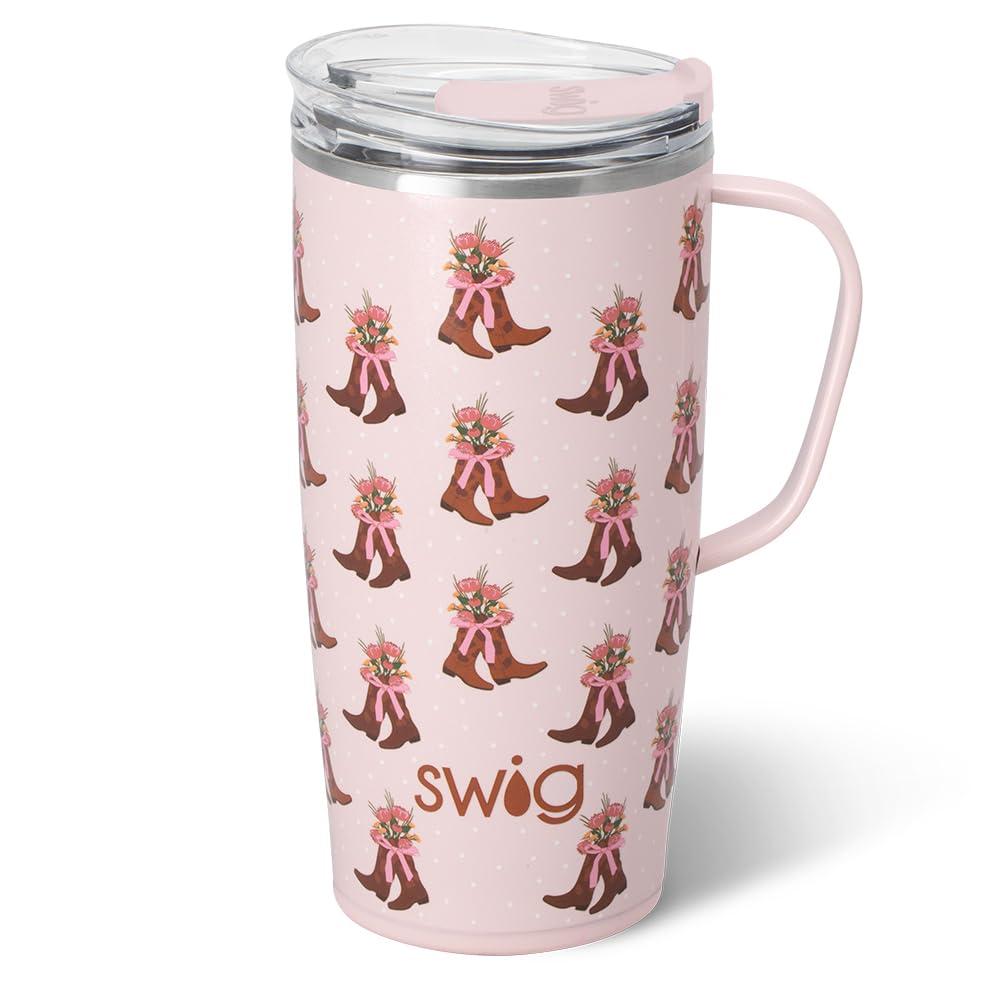 22oz Insulated Travel Mug with Handle & Lid