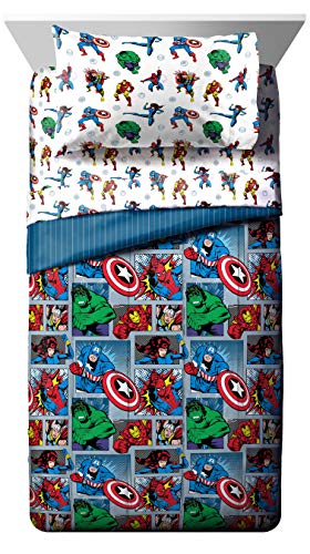 Marvel Comics Iron Man Twin Comforter Set 4 Piece Kids Bedding