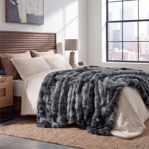 GentleSoft Bubble Faux Fur Blankets Queen Size