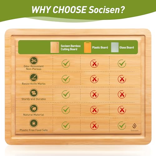 Extra Large Charcuterie Bamboo Board Non Slip Feet Over Sink Wooden Cutting Chopping Board Butcher Block Nice Solid Thick Juice Groove Big Xl XXl xlarge Hardwood Kitchen Counter Organic Meat BBQ Kit