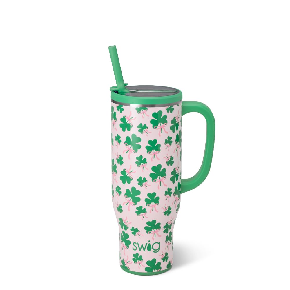 30oz Insulated Mega Mug with Handle & Straw