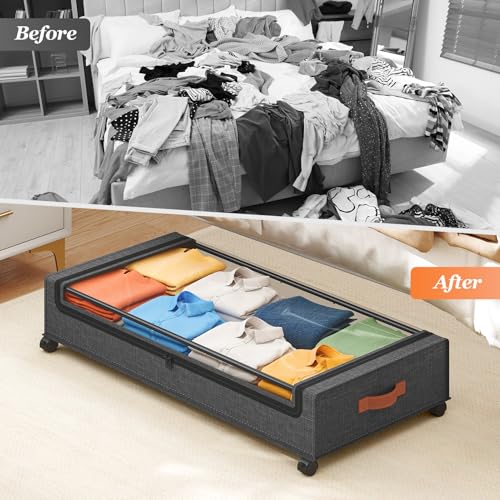 70L Under Bed Storage with Wheels (2 Count)