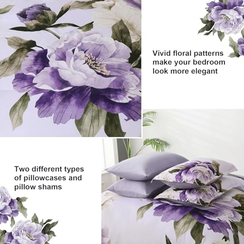 Purple Comforter Set Full Size 7 Piece Bed in a Bag Full