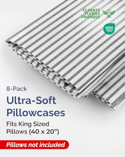 King Pillow Cases Set of 8 (8 Count)
