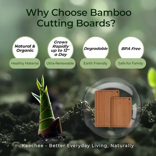 Carbonized Bamboo Cutting Board Set of 2 (2 Count)