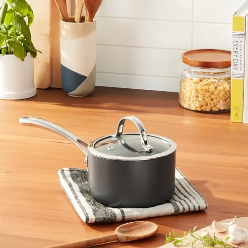 Classic 1 Quart and 2 Quart Nonstick Saucepan Set with Glass Lids