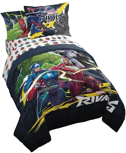 Marvel Rivals Full Size Comforter Set 7 Piece Superhero Bedding