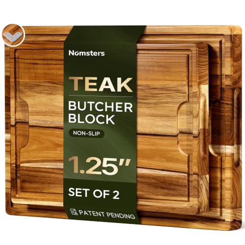 2 Piece Teak Cutting Board Set