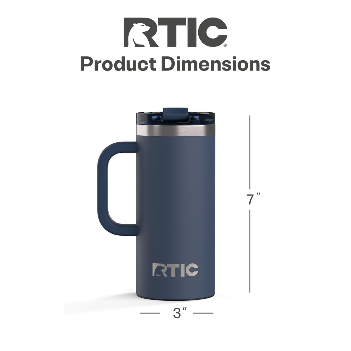 16oz Road Trip Travel Mug with Lid and Handle