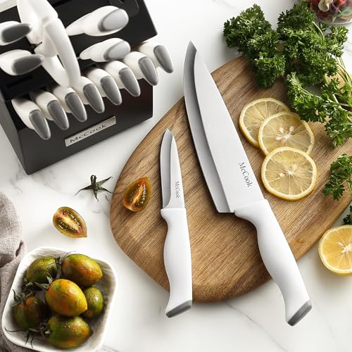 Kitchen Knife Set 24PC Knife Block Set w Built (24 Count)
