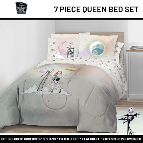Disney Nightmare Before Christmas Queen Comforter Set 7 Piece