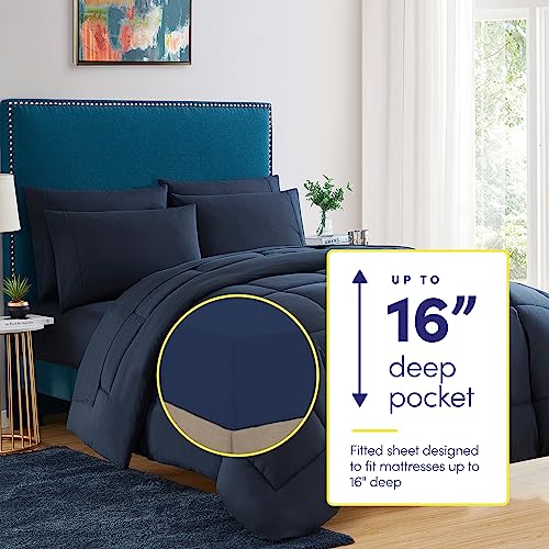Twin XL Comforter Set with Sheets (7 Count)