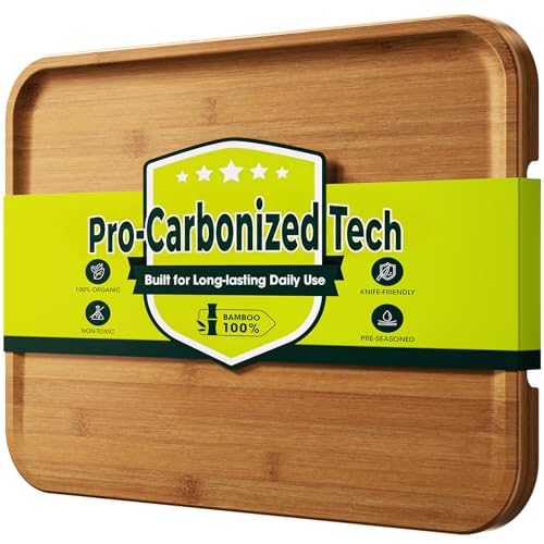 Deep Carbonized Bamboo Cutting Board