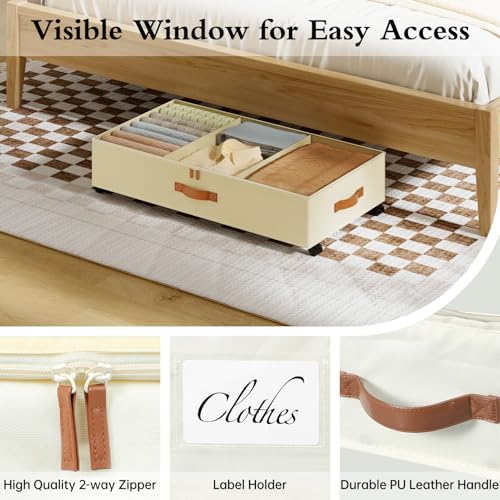 Under Bed Storage with Wheels (4 Count)