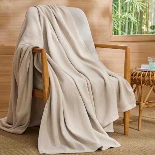 GentleSoft 100% Cotton Large Throw Blanket for Couch 50x70 inches