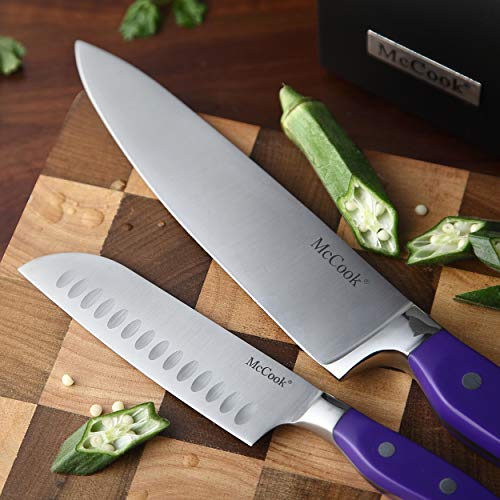 MC27 14 Pieces Stainless Steel kitchen knife set with Wooden Block