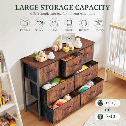7 Drawer Dresser for Bedroom