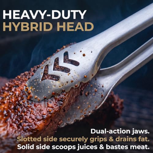 25 Inch Heavy Duty Metal Grill Tongs for Outdoor Grill & Log Fire