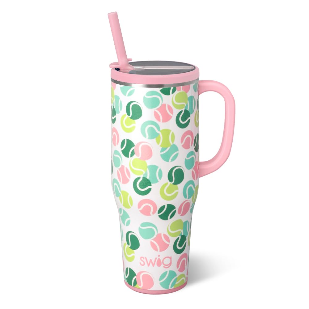 40oz Leakproof Mega Mug with Handle & Straw