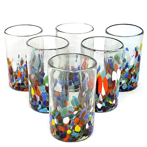 Clear & Confetti 14 oz Drinking Glasses (6 Count)