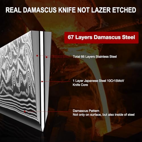 Damascus Kitchen Knife Set (7 Count)
