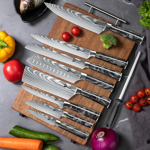 Chef Knife Sets with Roll Bag (9 Count)