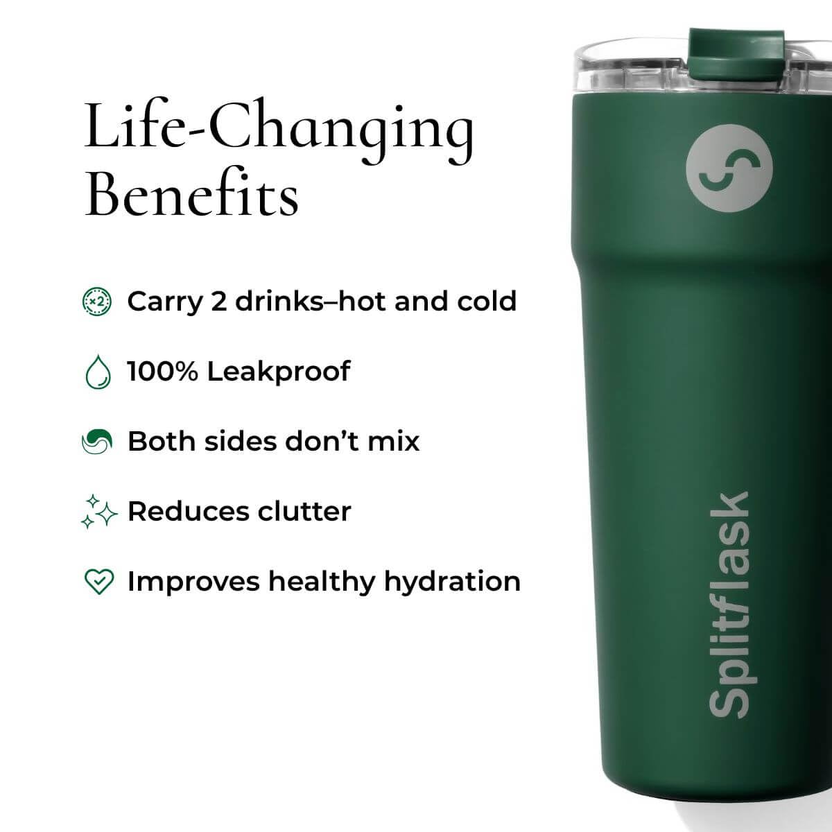 Dual‑Chamber 30‑oz Travel Mug