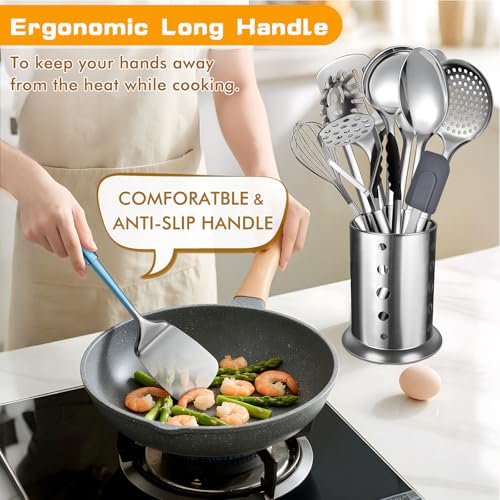 12 Pcs Stainless Steel Cooking Utensils Set (12 Count)