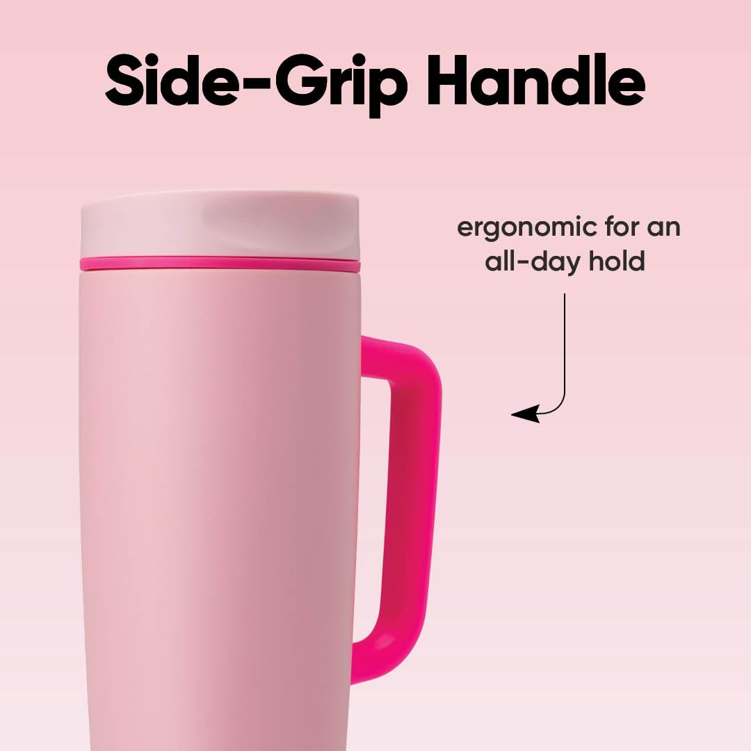 SmoothSip Slider Stainless Steel Insulated Travel Mug with Handle