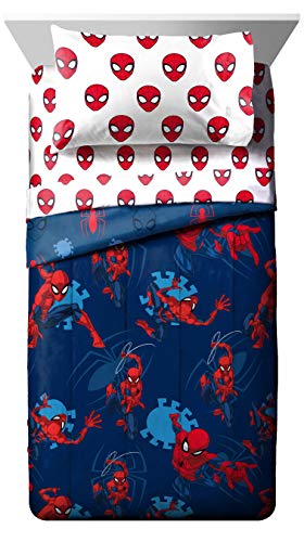 Marvel Spiderman Full Size Comforter Set 5 Piece Kids Bedding